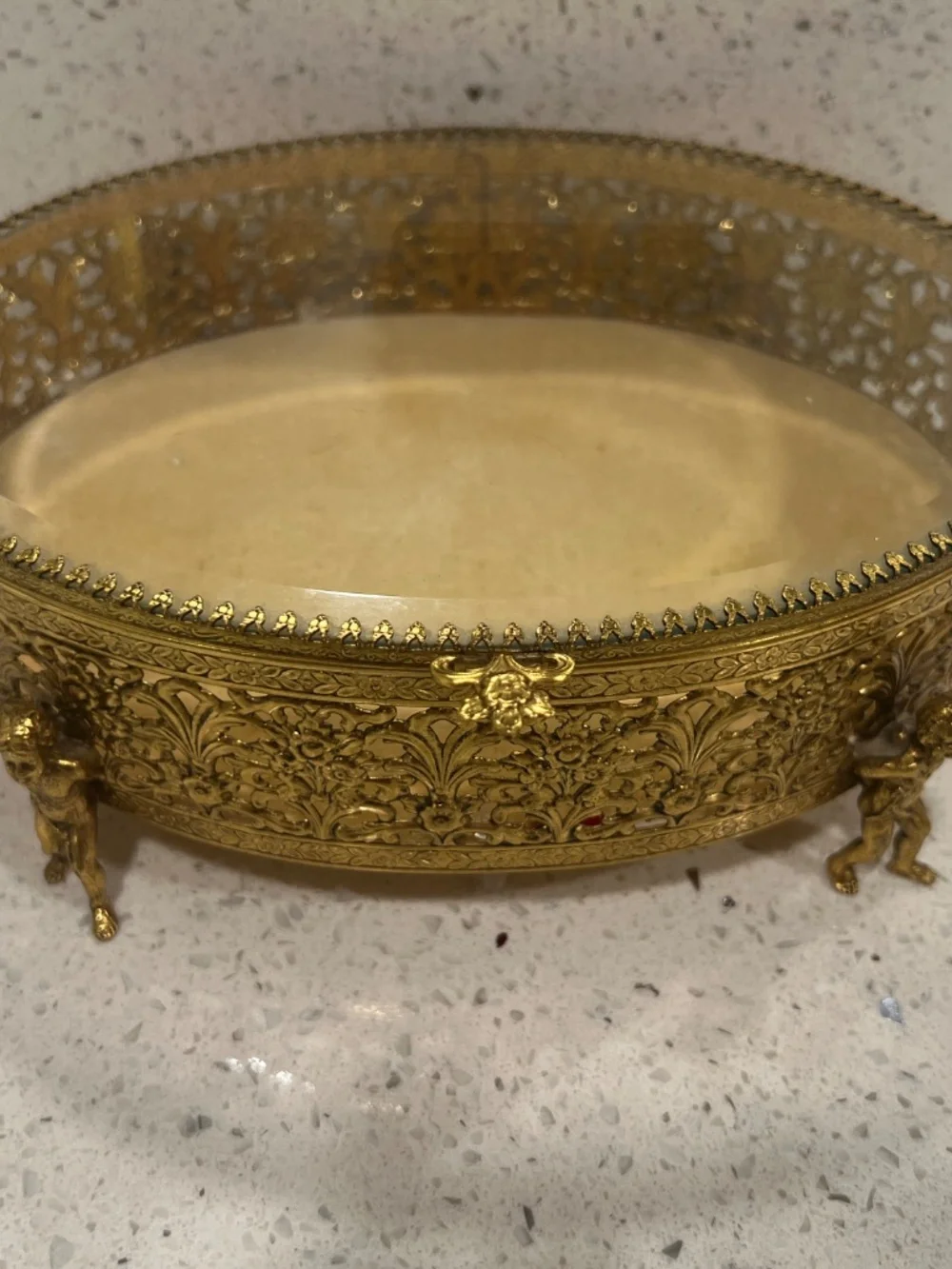 Vintage Cherub Jewelry Box